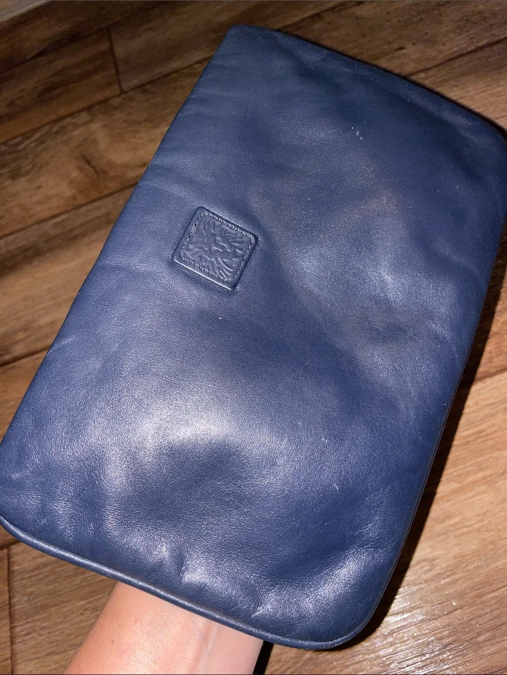 Vintage Anne Klein Navy Leather Crossbody Woman's bag